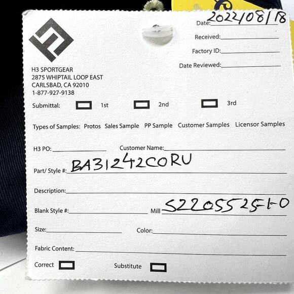 H3 Headwear Coors Banquet Baseball Hat Men OS Navy Blue Adjustable Cap Beer - Picture 7 of 11